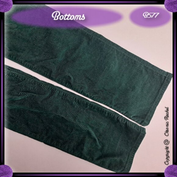 Green Corduroy Adjustable-Waist Pants - Picture 3 of 5